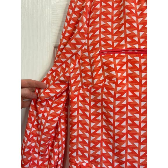 Original Penguin NWT Coral Geometric Pattern Shift Long Sleeves Dress Size 2 - Picture 8 of 11
